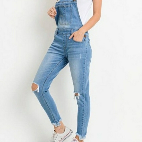 Black Label Denim - Black Label | Distressed Denim Overalls